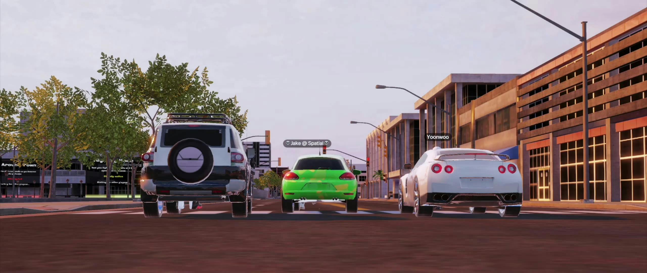 Premium Vector  Race cars driving road online platform video game